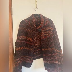 Handmade Knit Poncho with Arm Holes – Artisan Piece